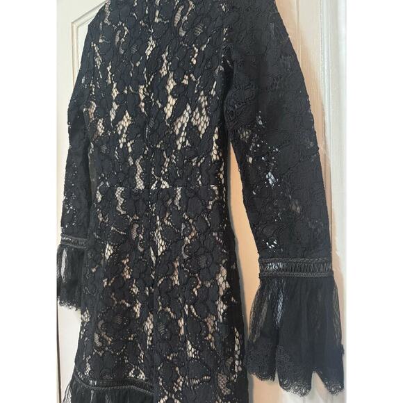 NWT Alexis Black Embroidered Sheer Lace Nicole Midi Dress Size S - Picture 11 of 15